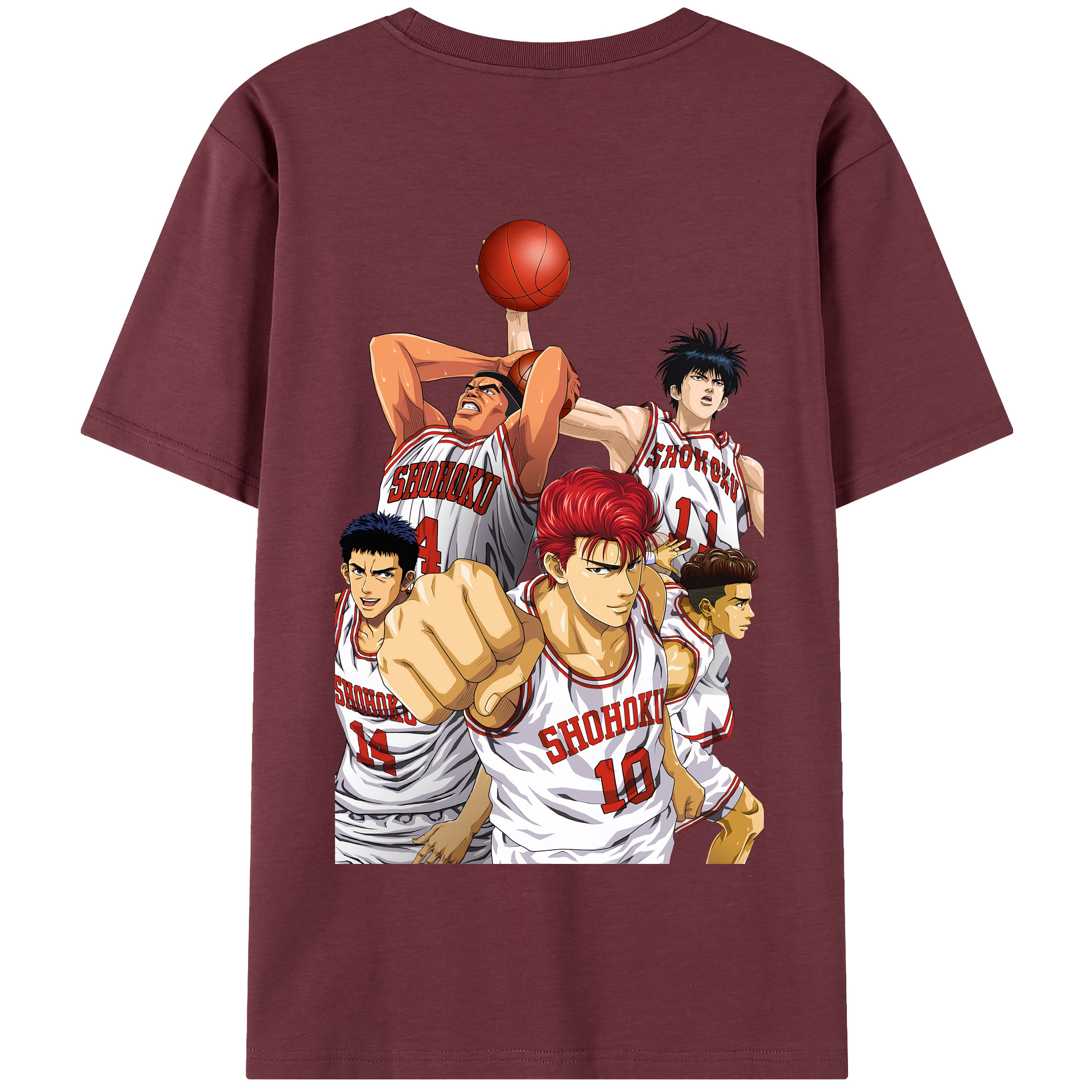 SLAM DUNK／スラムダンク 綿100％半袖Tシャツ（背面プリント）